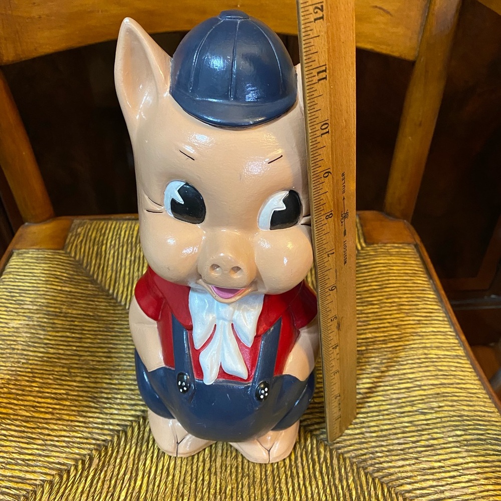 12 Inch Carnival Chalk Piggy Bank circa 1950s Excellent Condition